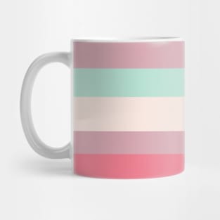 A world-class combo of Pale Chestnut, Powder Blue, Very Light Pink and Carnation stripes. Mug